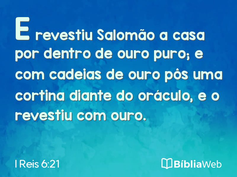 I Reis 6:21 em imagem para compartilhar