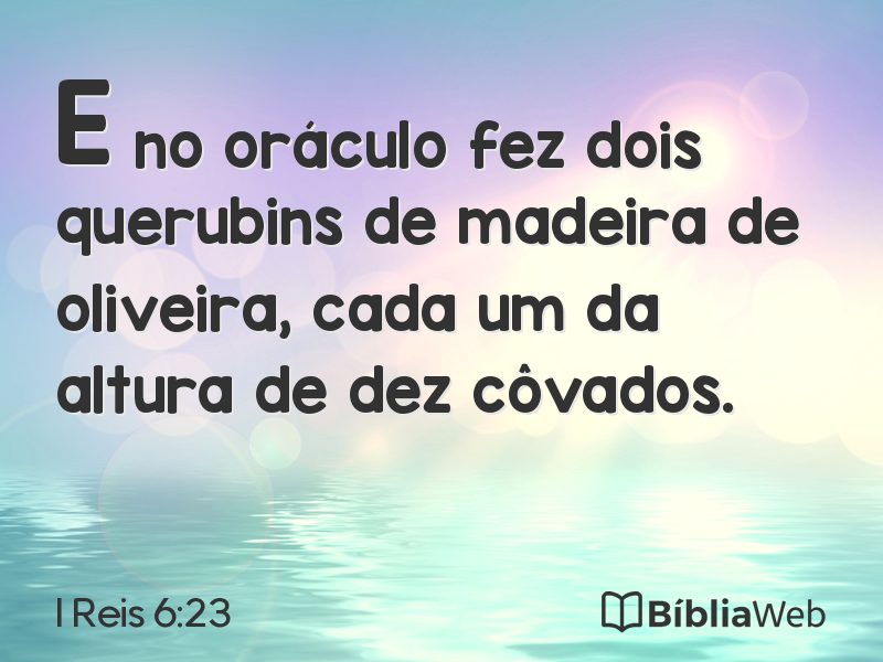 I Reis 6:23 em imagem para compartilhar