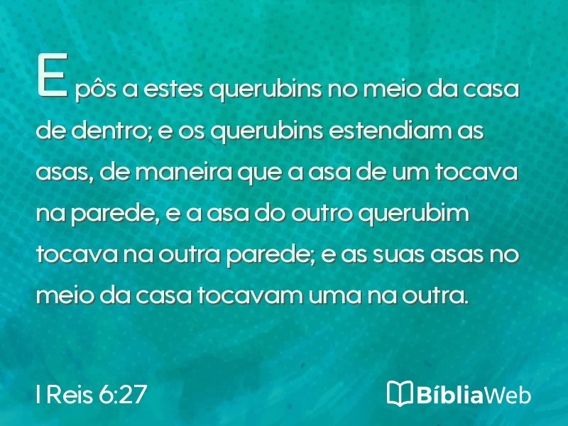 I Reis 6:27 em imagem para compartilhar