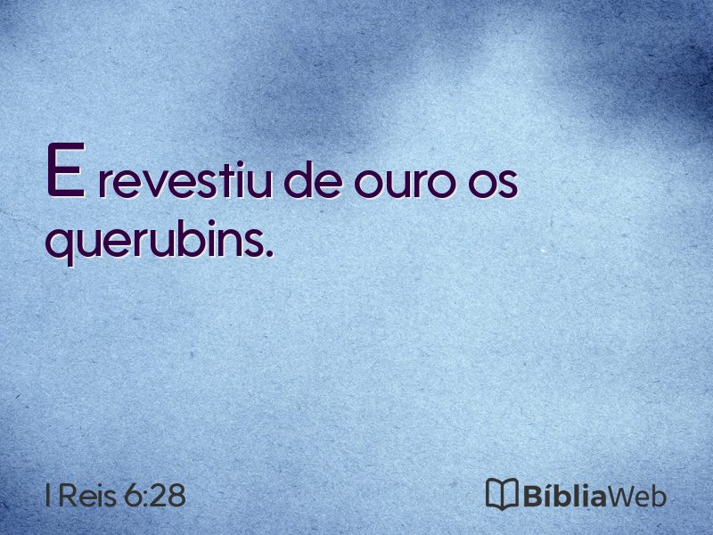 I Reis 6:28 em imagem para compartilhar