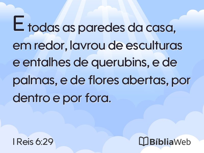 I Reis 6:29 em imagem para compartilhar