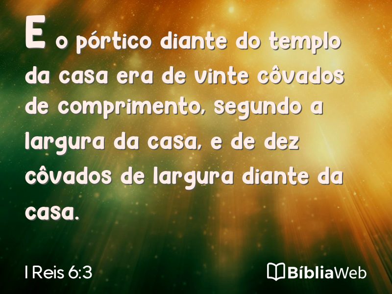 I Reis 6:3 em imagem para compartilhar
