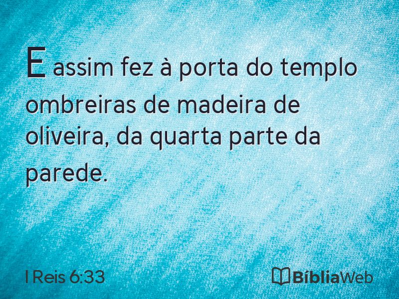 I Reis 6:33 em imagem para compartilhar