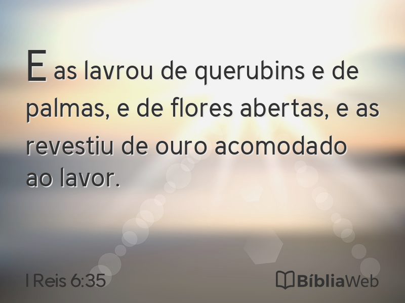 I Reis 6:35 em imagem para compartilhar