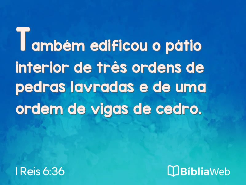 I Reis 6:36 em imagem para compartilhar