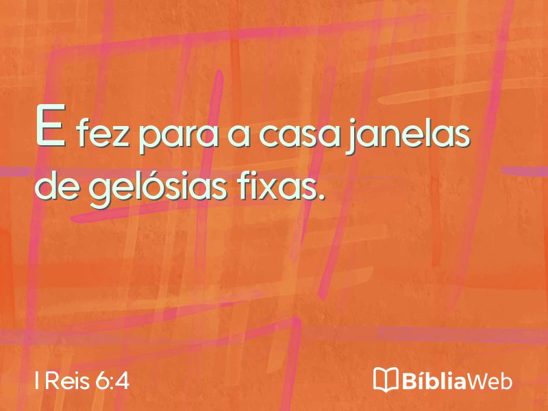 I Reis 6:4 em imagem para compartilhar