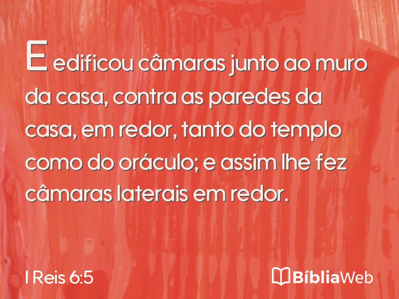 I Reis 6:5 em imagem para compartilhar