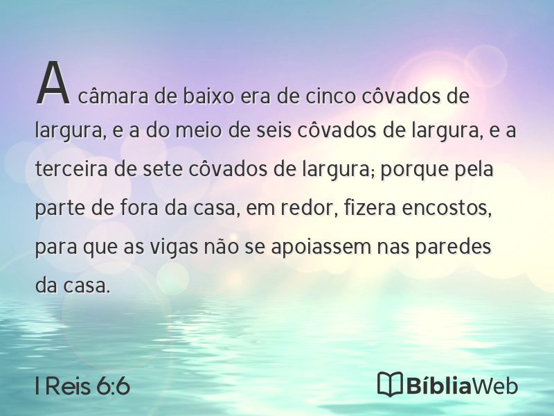 I Reis 6:6 em imagem para compartilhar