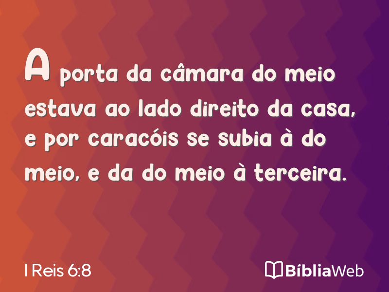 I Reis 6:8 em imagem para compartilhar