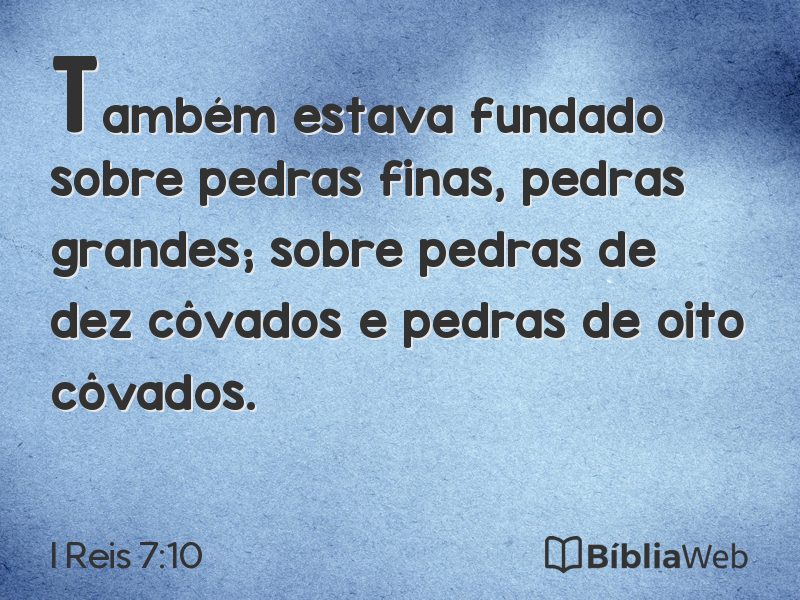 I Reis 7:10 em imagem para compartilhar