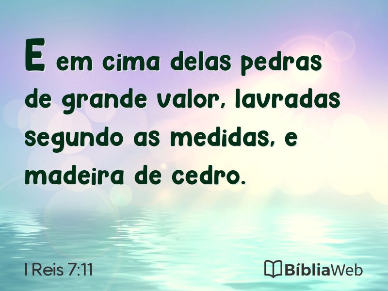 I Reis 7:11 em imagem para compartilhar