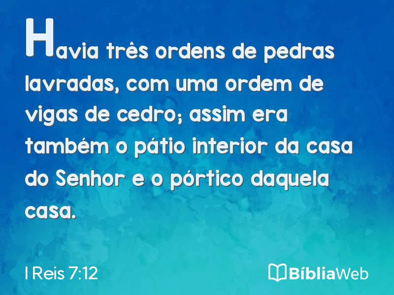 I Reis 7:12 em imagem para compartilhar