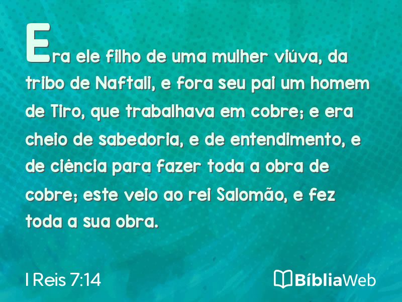 I Reis 7:14 em imagem para compartilhar