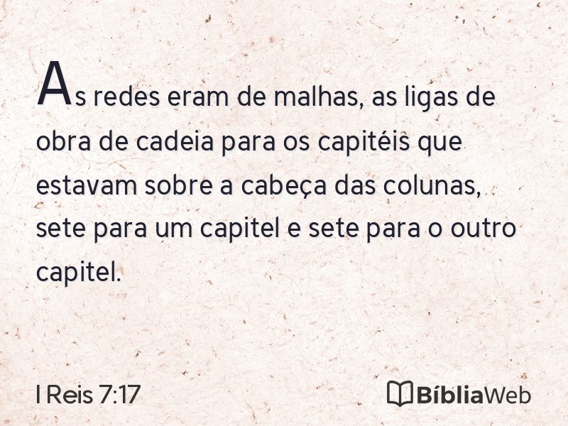 I Reis 7:17 em imagem para compartilhar