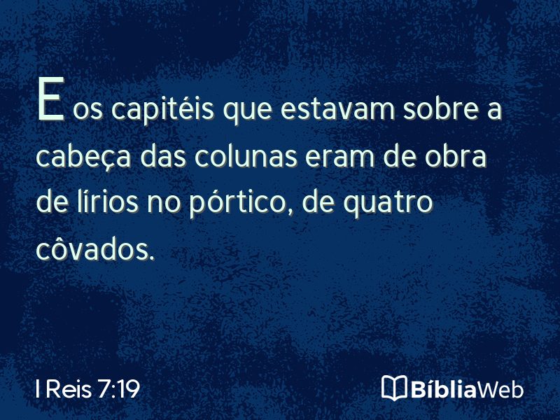 I Reis 7:19 em imagem para compartilhar