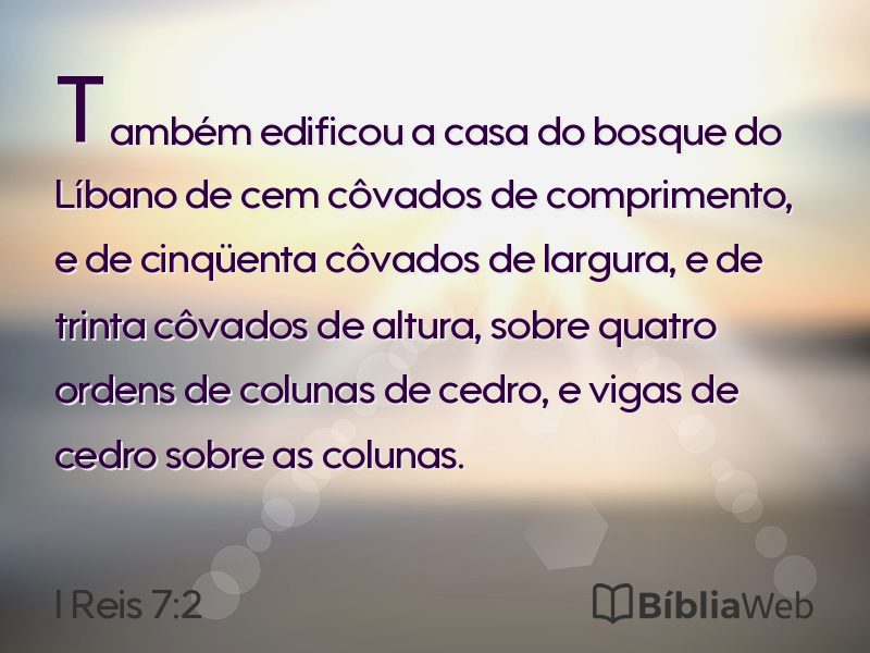 I Reis 7:2 em imagem para compartilhar