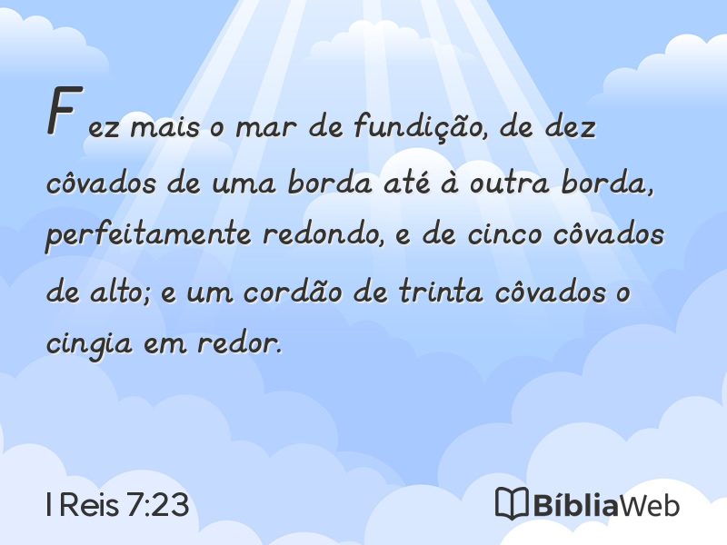 I Reis 7:23 em imagem para compartilhar