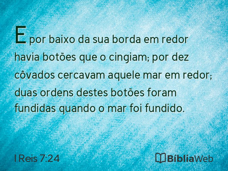 I Reis 7:24 em imagem para compartilhar