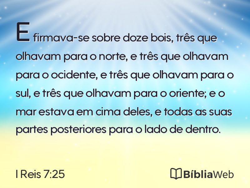 I Reis 7:25 em imagem para compartilhar