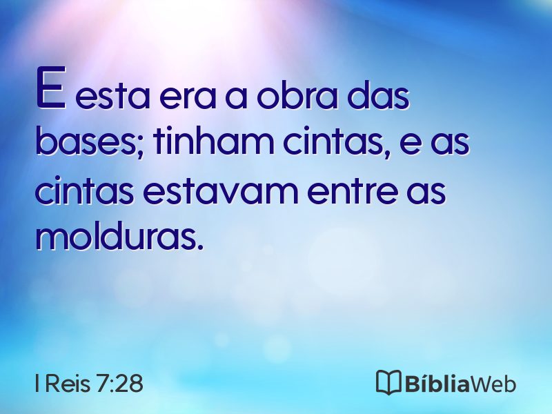 I Reis 7:28 em imagem para compartilhar