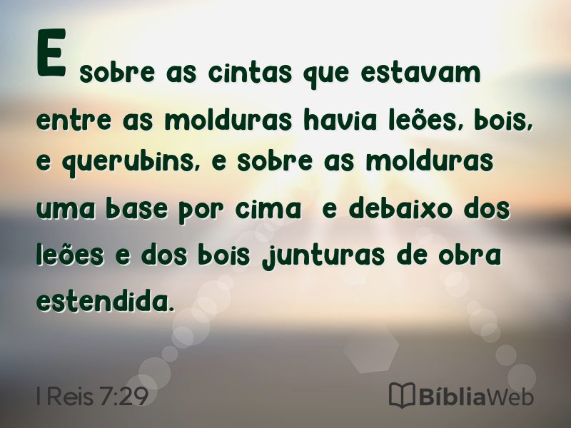 I Reis 7:29 em imagem para compartilhar