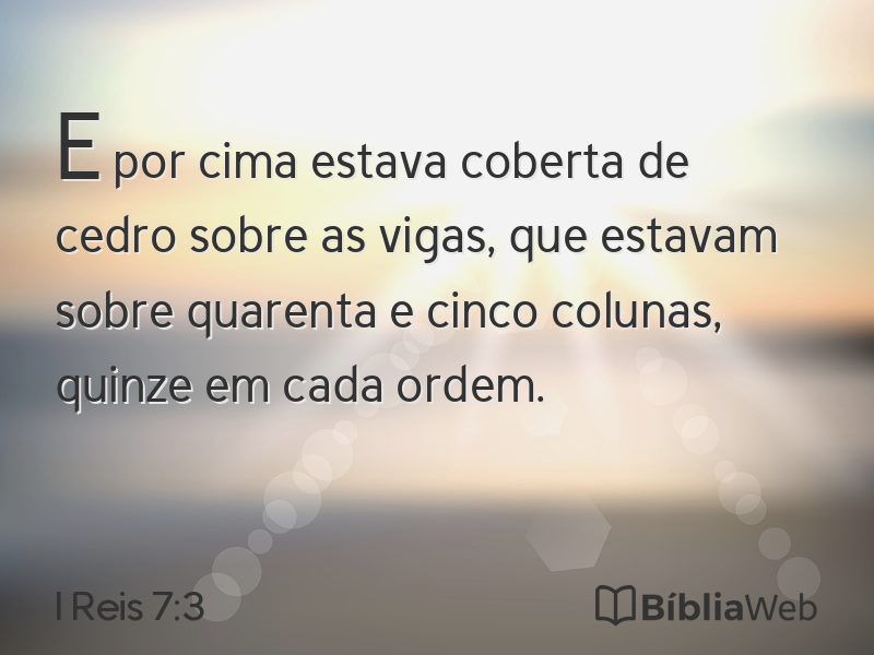 I Reis 7:3 em imagem para compartilhar