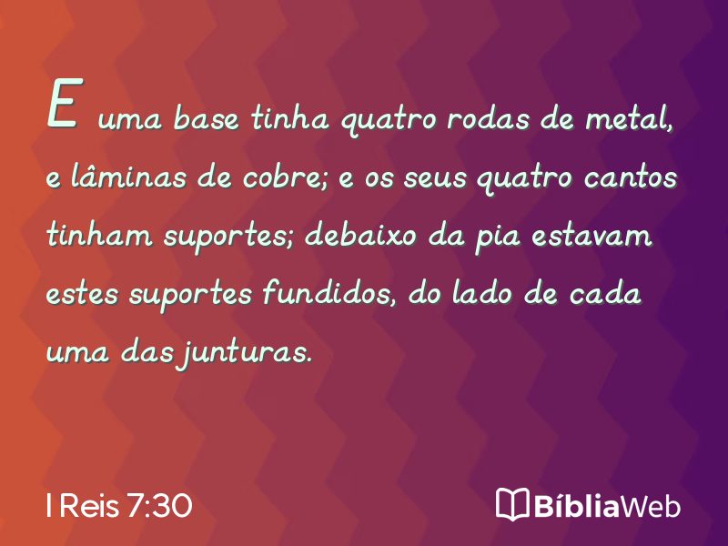 I Reis 7:30 em imagem para compartilhar
