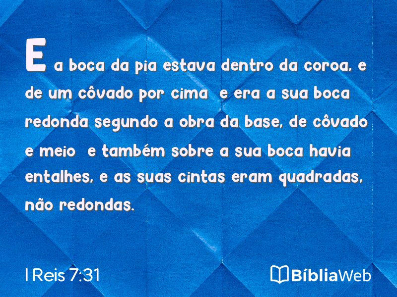 I Reis 7:31 em imagem para compartilhar