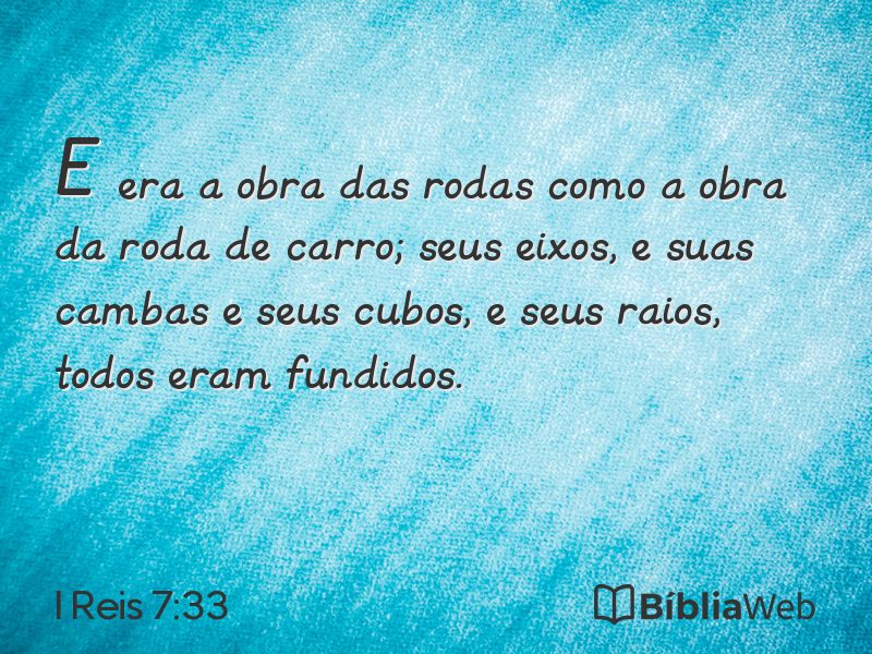 I Reis 7:33 em imagem para compartilhar