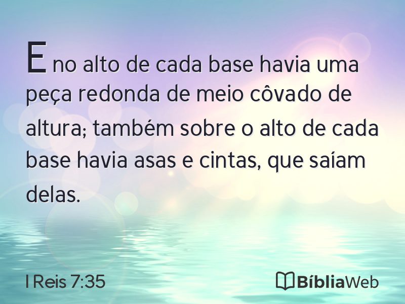 I Reis 7:35 em imagem para compartilhar