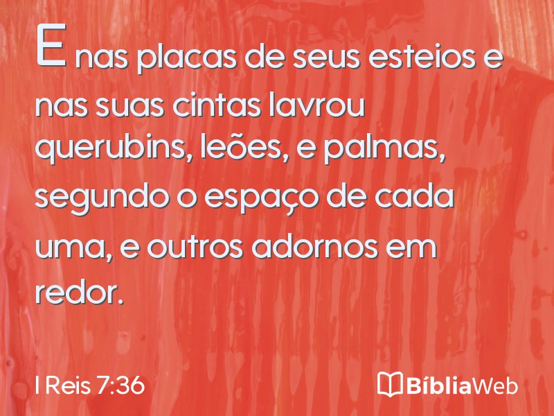 I Reis 7:36 em imagem para compartilhar