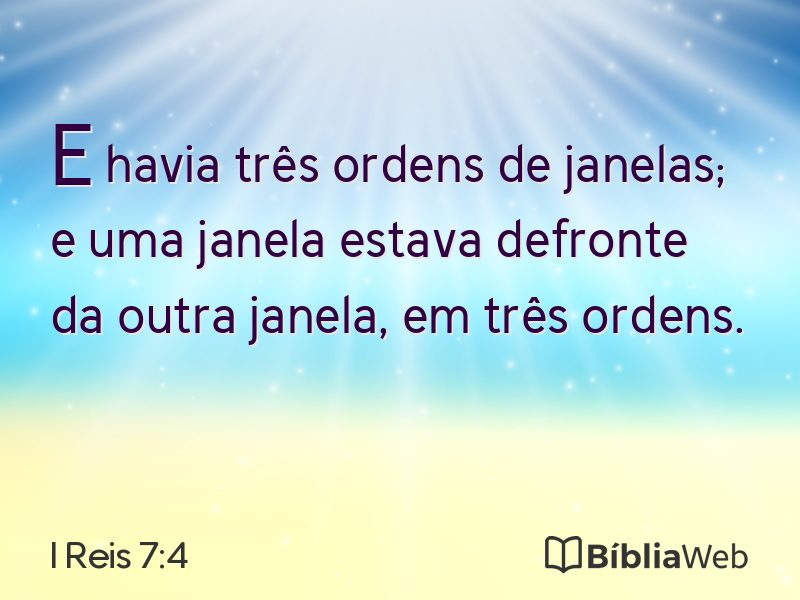 I Reis 7:4 em imagem para compartilhar