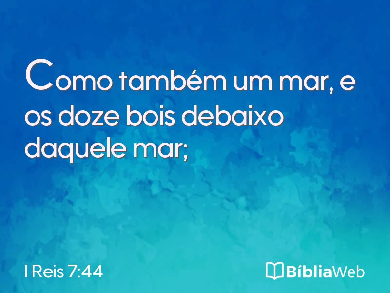 I Reis 7:44 em imagem para compartilhar