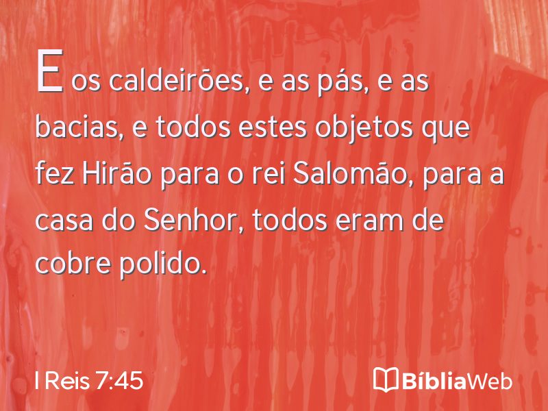 I Reis 7:45 em imagem para compartilhar