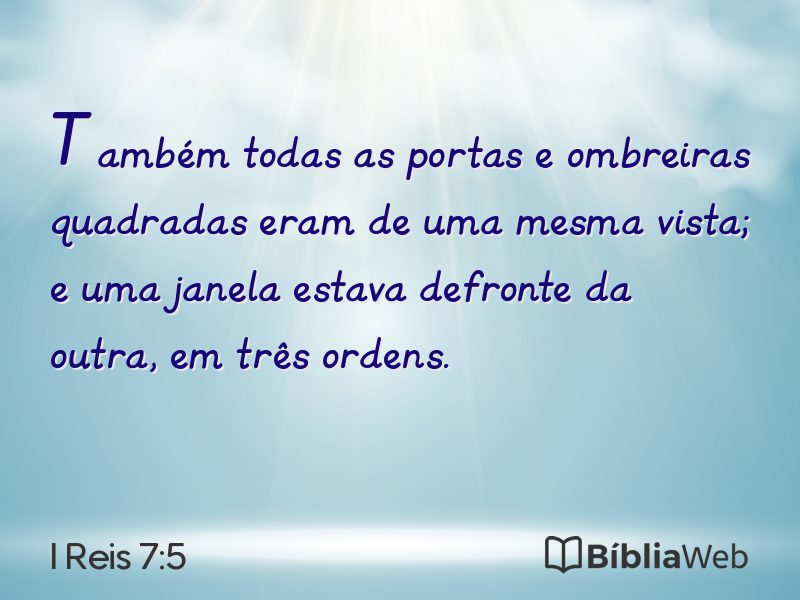 I Reis 7:5 em imagem para compartilhar