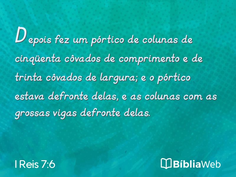 I Reis 7:6 em imagem para compartilhar