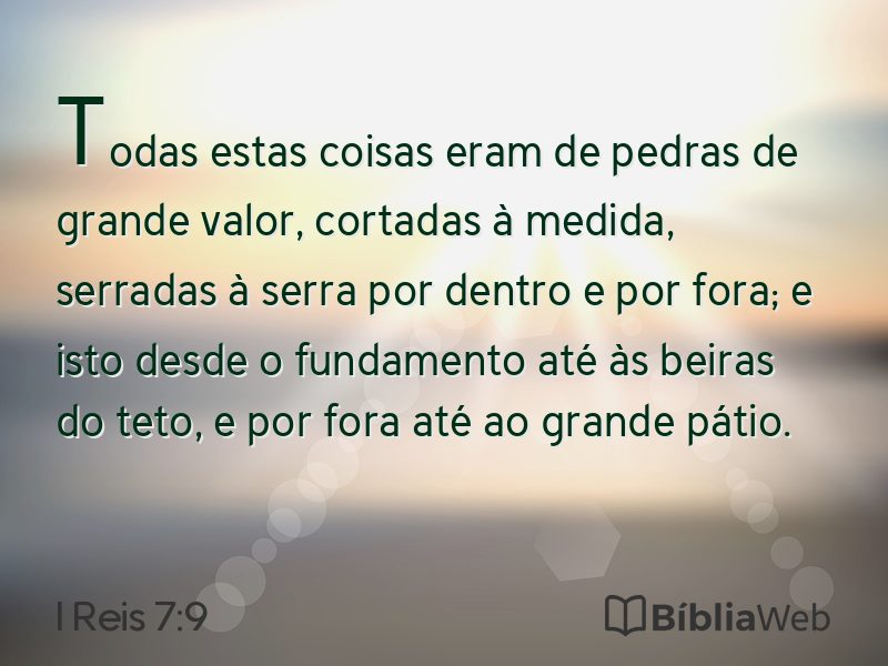 I Reis 7:9 em imagem para compartilhar