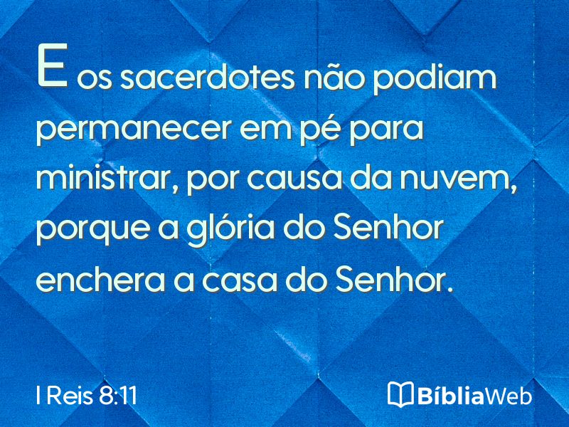 I Reis 8:11 em imagem para compartilhar