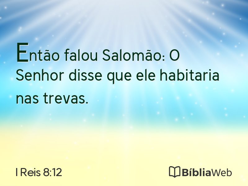 I Reis 8:12 em imagem para compartilhar
