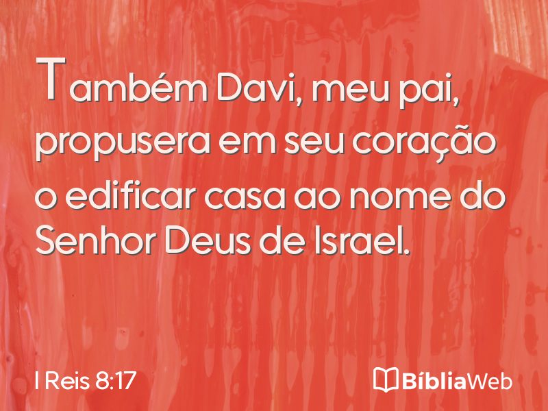 I Reis 8:17 em imagem para compartilhar