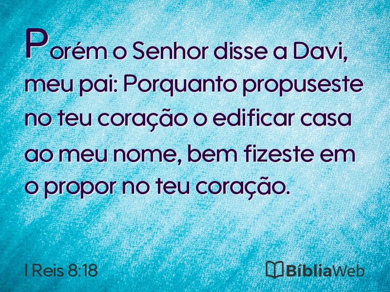I Reis 8:18 em imagem para compartilhar
