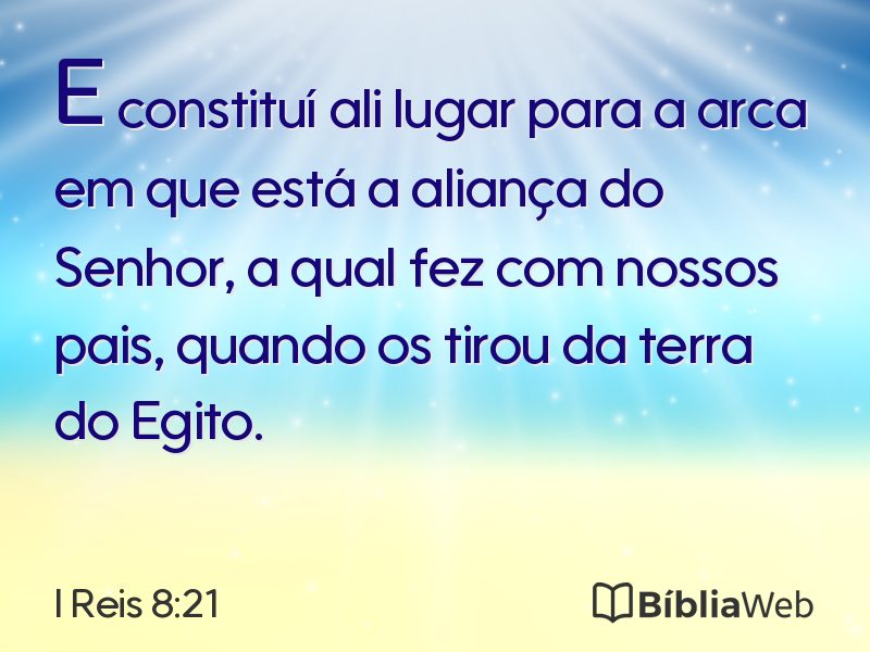 I Reis 8:21 em imagem para compartilhar