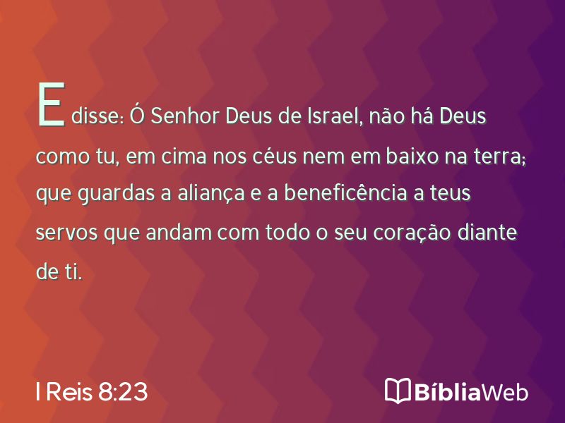 I Reis 8:23 em imagem para compartilhar