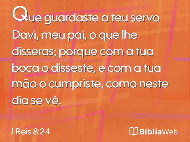 I Reis 8:24 em imagem para compartilhar