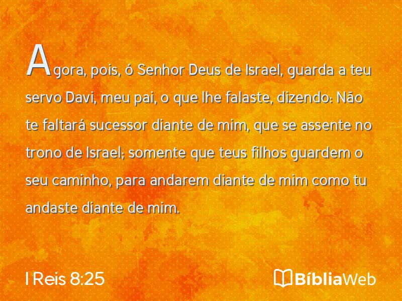 I Reis 8:25 em imagem para compartilhar