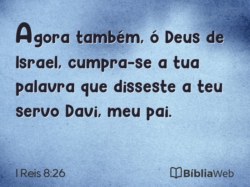 I Reis 8:26 em imagem para compartilhar