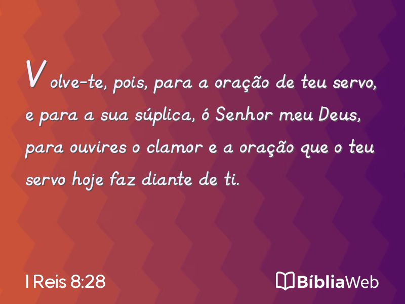 I Reis 8:28 em imagem para compartilhar