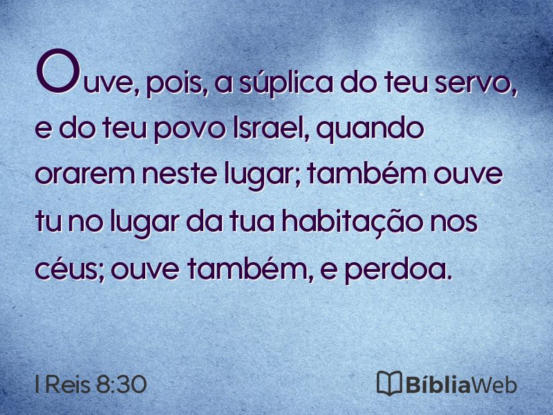 I Reis 8:30 em imagem para compartilhar