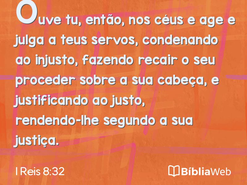 I Reis 8:32 em imagem para compartilhar