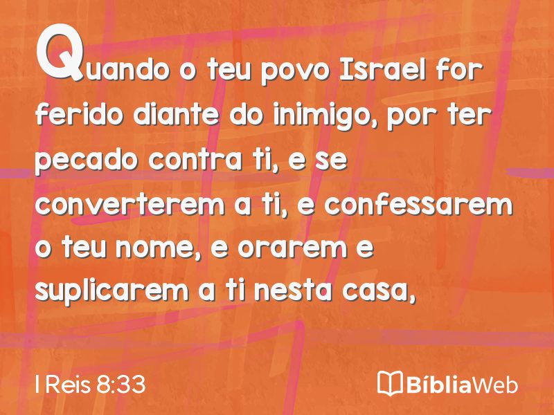 I Reis 8:33 em imagem para compartilhar